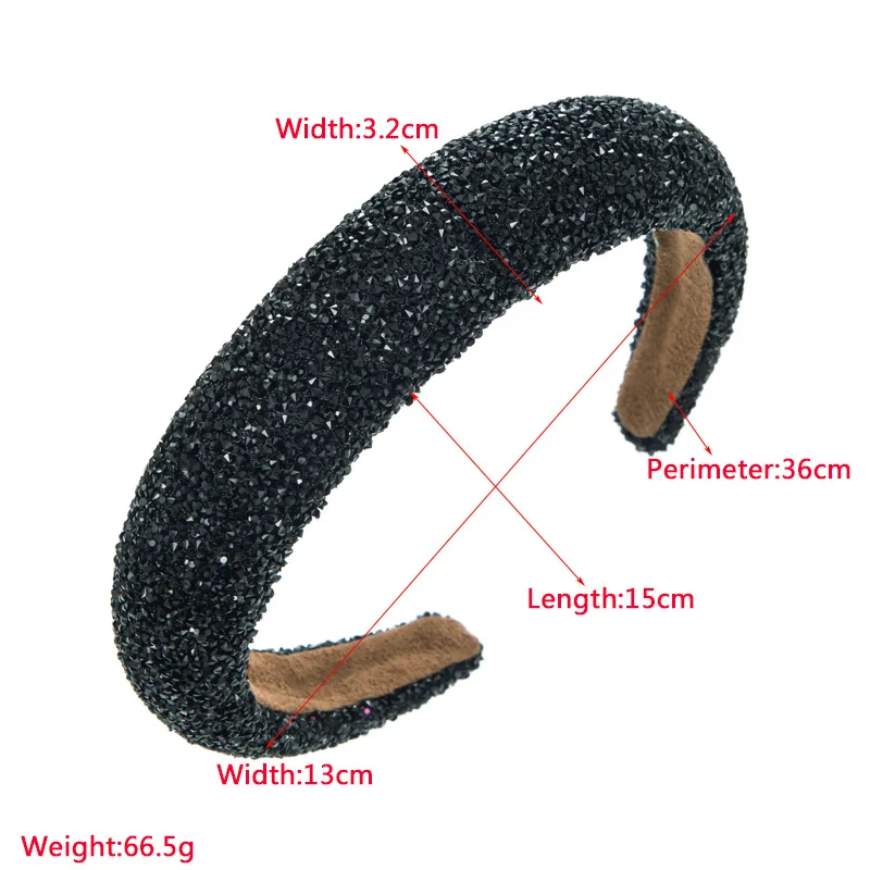 Hot Selling Bling Crystal Headbands Handmade Rhinestone Diamond Bedazzled Hairband Women Hair Accessories