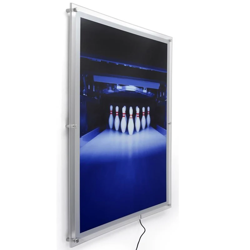 Single Sided Wall Mounted LED Art Hanging Systems, Light Pocket,Illuminated Poster Display Frames, 90x40cm, Pack of 5Units