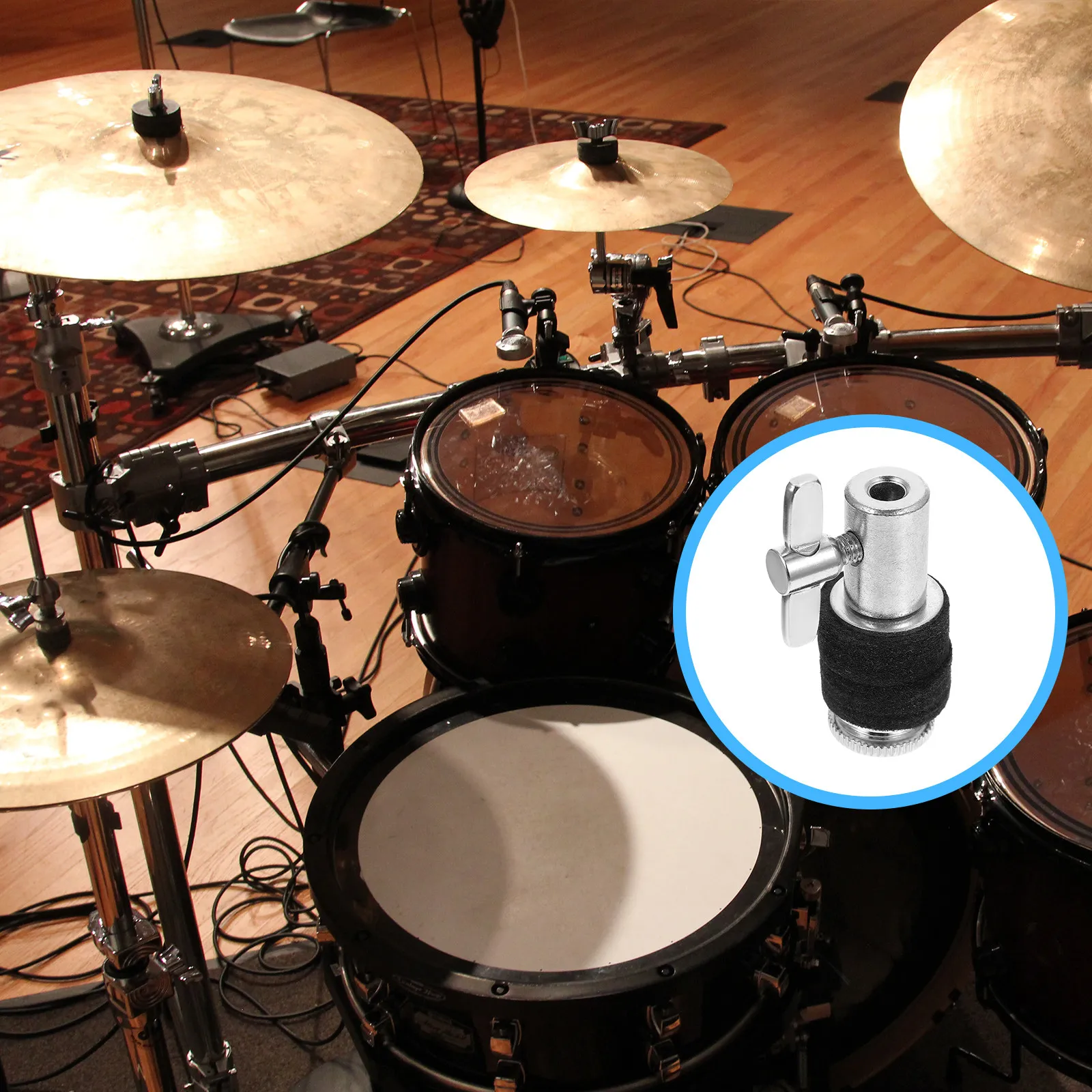 Hi-Hat Clutch Drum Part Premium Metal Build 6Mm Hole Size Fully Adjustable Nut Quick Secure Fit Felt Protection Drum Kit