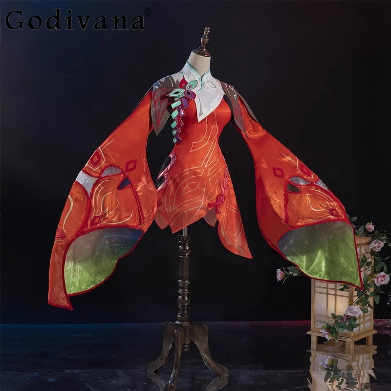 

King Glory Cos Dress Set for Women Original Leather Two Dimensional Game Anime Dress Female Uniform Halloween Dress Full Suit