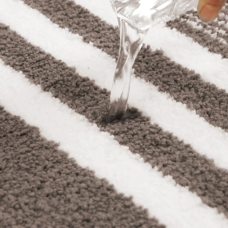 Striped Bathroom Mat,Absorbent & Quick-drying Kitchen Floor Carpet,Non-slip & Super Soft Entry Doorway Floor Rug,For Bathroom Be