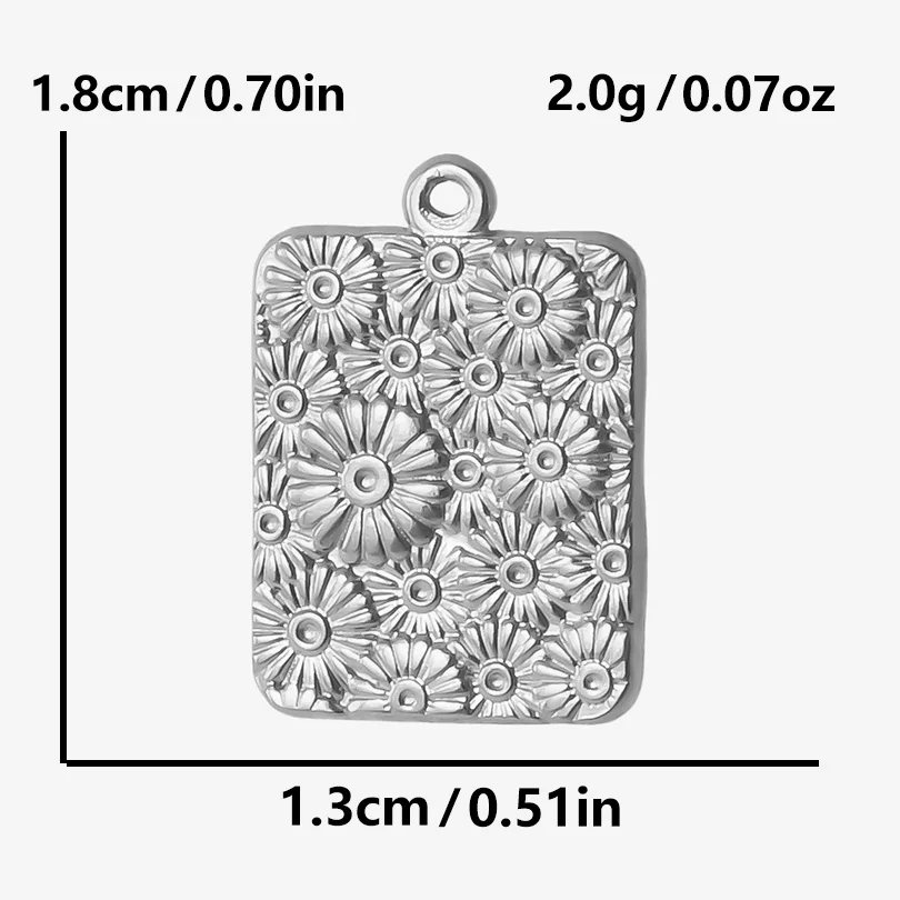 10 Stuks Nieuwe Geen Vervagende Zilveren Kleur Mode Korte Hanger Geometrie Versnelling Zon Schroefdraad Bloemvouwen Charmes Diy Sieraden Maken