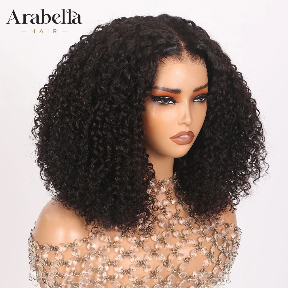 

Arabella Hair Wear and Go 6x6x1 T Part Glueless Jerry Curly Wave Human Hair Lace Closure Wigs Pre-Cut Three Setps Go Lace Wigs