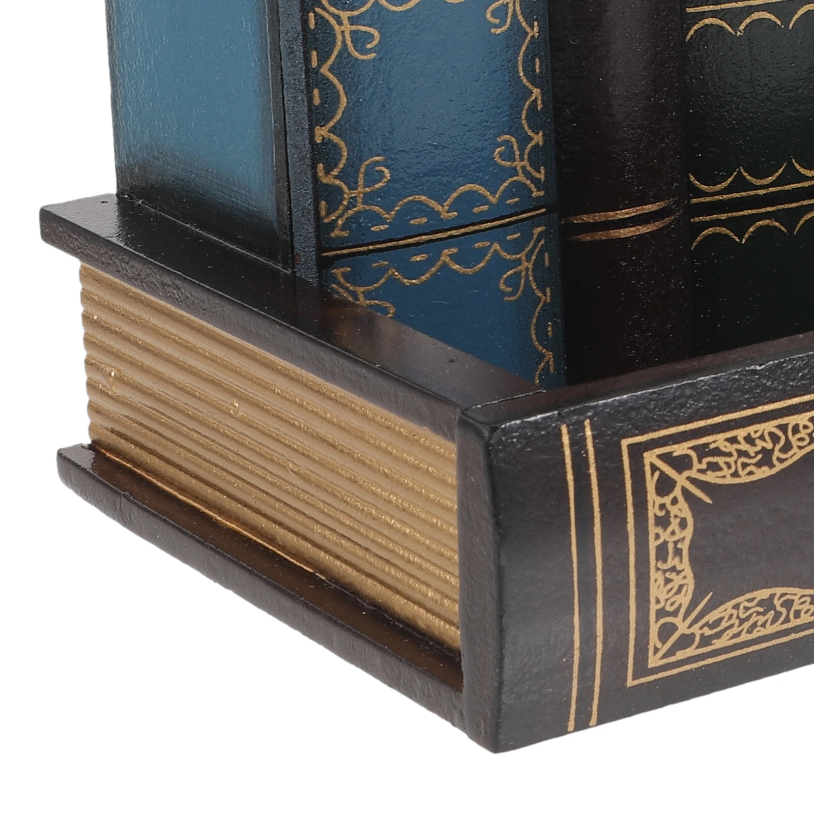 

Storage Book Shape Pen Holder Holders Office Wood Vintage Pencil Pot Stationary