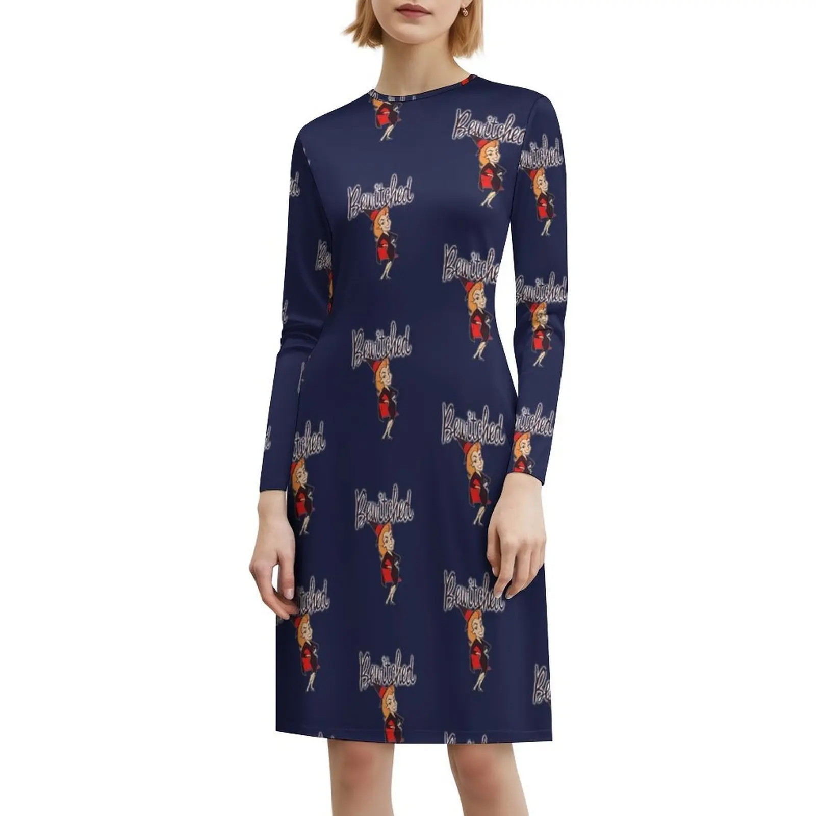 فستان نسائي أنيق للحفلات من Bewched فستان على شكل حرف a مع خيارات قصيرة/طويلة/بدون أكمام ساحرة دارين ستيفنز سامانثا #6