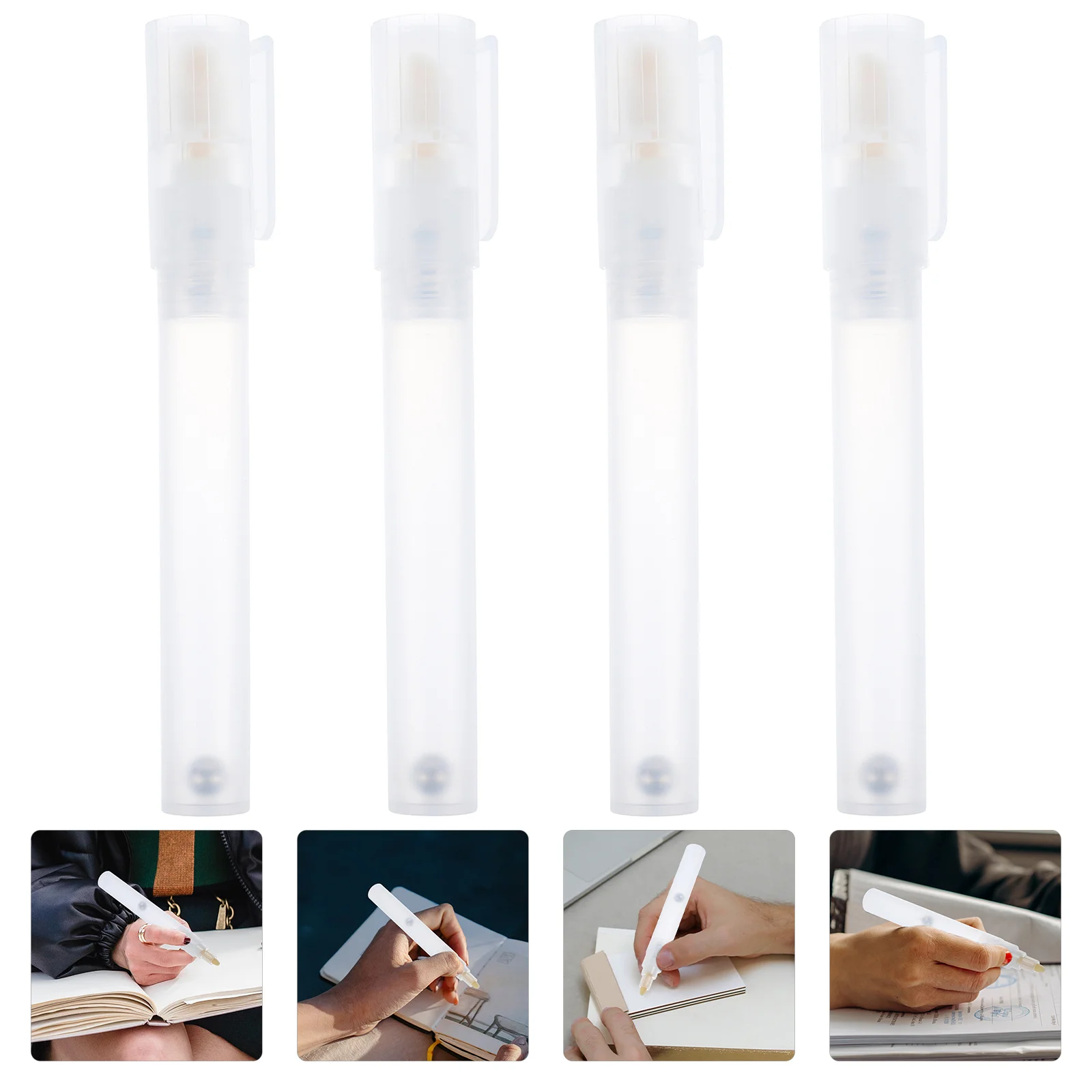 

2x2sizes Plastic Empty Pen Rod Refillable Paint Pen Shell Barrels Tube for Graffiti Pen Liquid Chalk Markers Round Tip