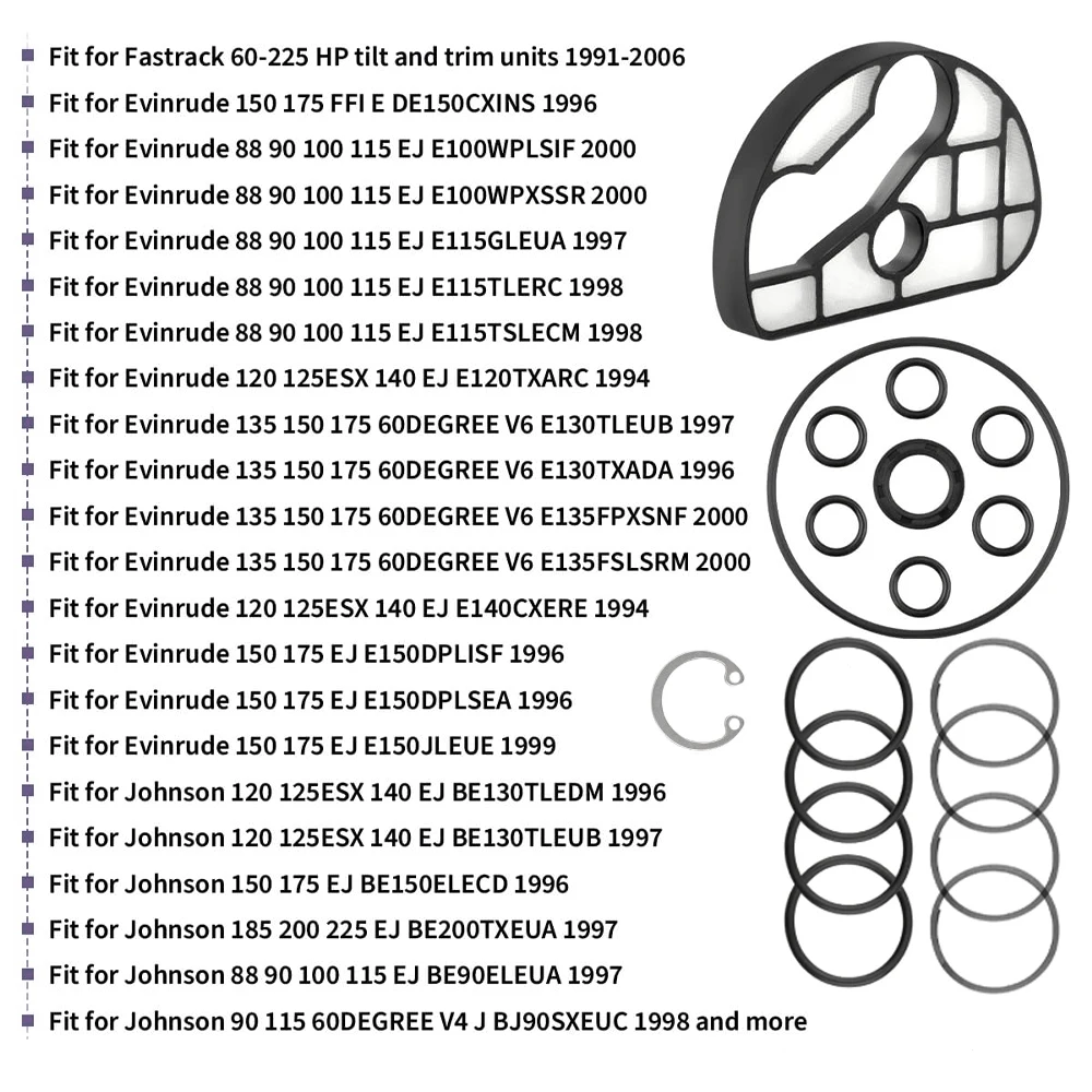 Seal Rebuild Kit Tilt O-Rings for Fastrack Outboard Tilt Trim Unit for Evinrude for Johnson 434519 0434519 0778218 FSM011 - view 3