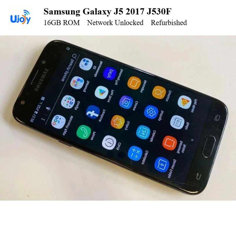 Network Unlocked Mobile Phone Samsung Galaxy J5 2017 J530F 16GB ROM | Android 9 4G LTE | 5.2" HD Screen Refurbished Smartphone