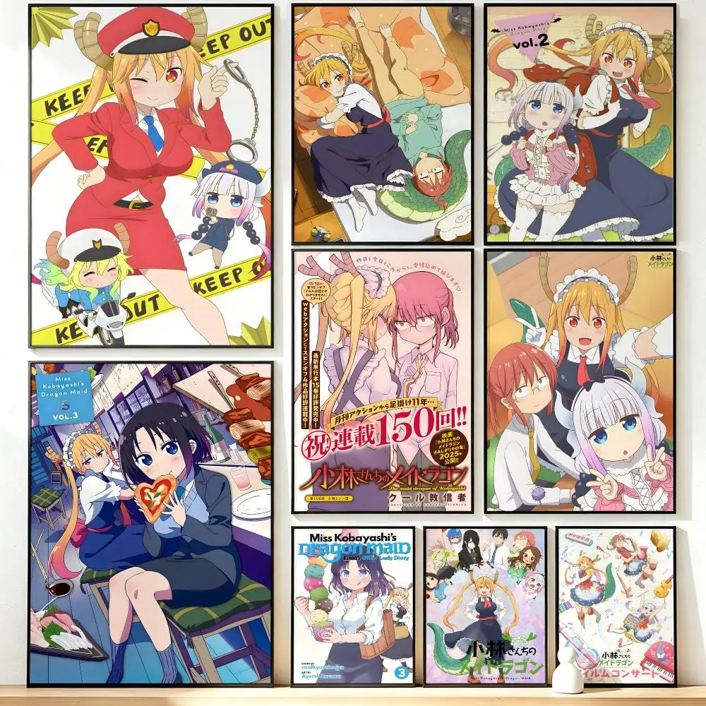 Wall Art Poster Trendy anime Miss Kobayashi's Dragon Maid Poster for Office Home Decor Interior Large Wall Picture Print