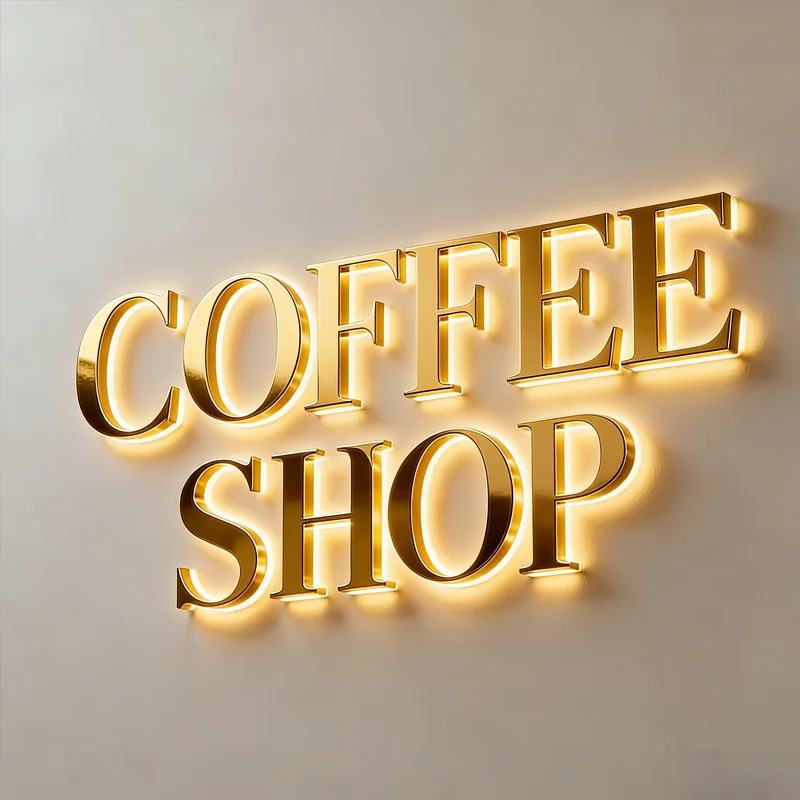 

Custom illuminated Sign Outside Advertising Letters 3d Business Logo for Coffee Shop Beauty Salon Storefront Company Office