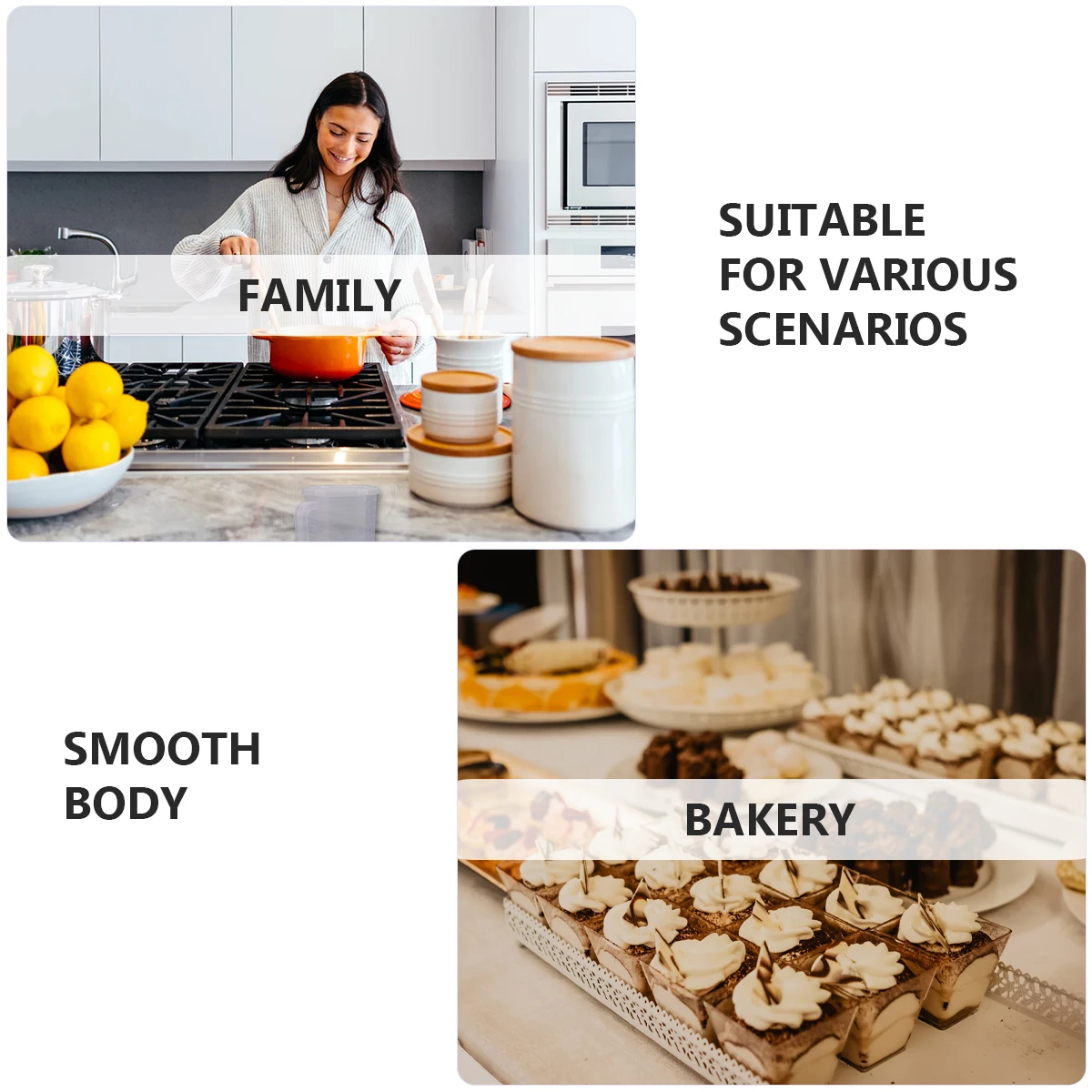 

Transparent Measuring Cup Food Grade PP Material Scale Lines Portable Handle Baking Home Use Plastic Container Lids