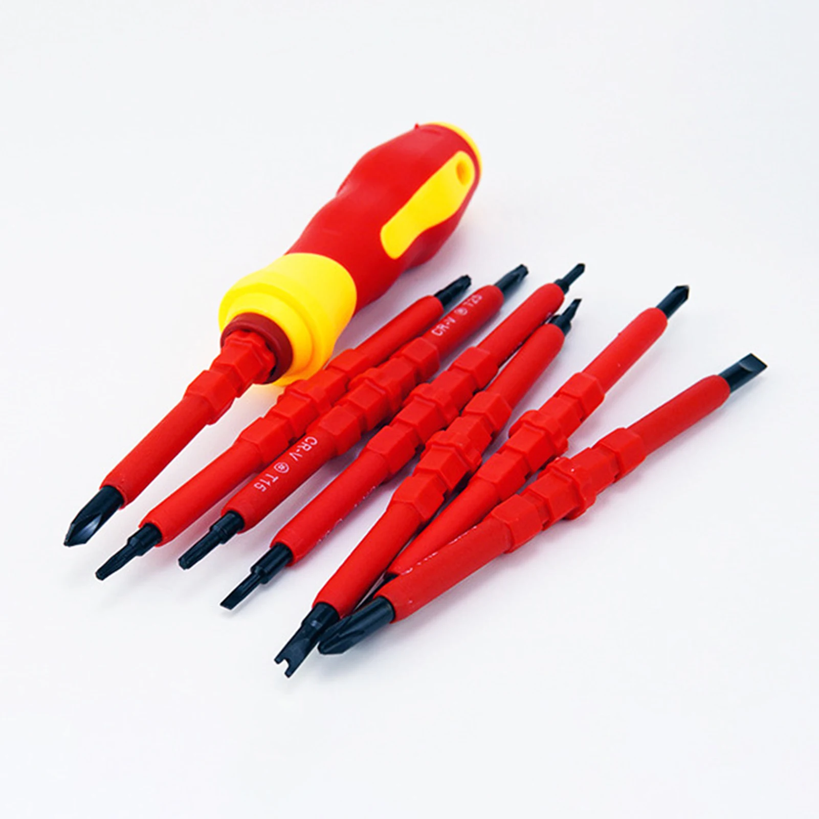 Magnetic Insulated Screwdriver Set Cross Heads & Straight Heads Screwdriver Set For Home Office Repair Accessories