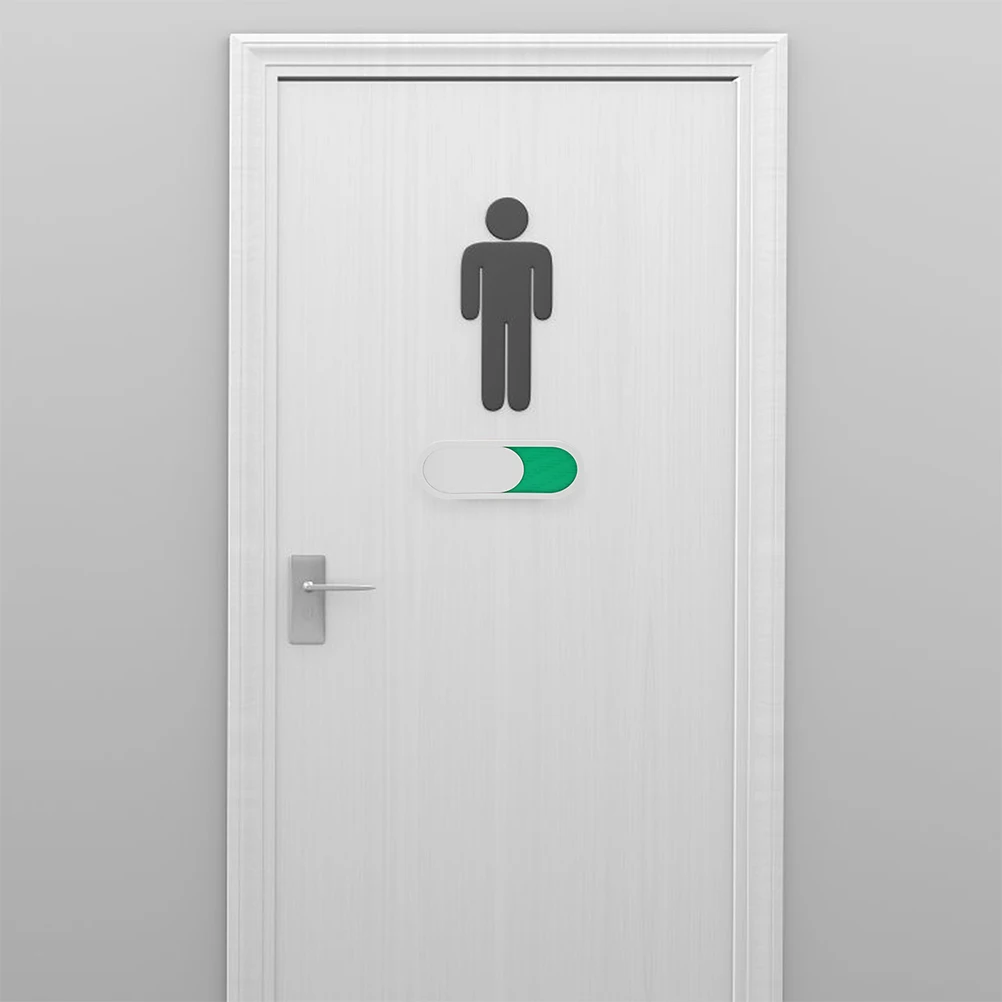

2 pcs Toilet Sign Adhesive Indicator Conference Room Door Privacy Signage for Hotel Office School Acrylic Occupancy
