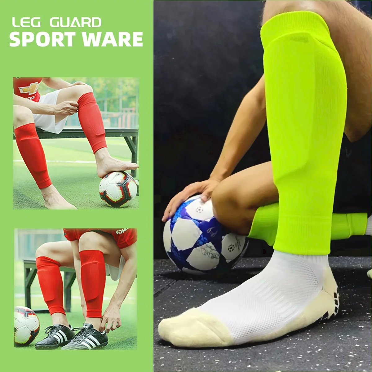 Professional Football Socks Men\'s Compression Leg Guards Covers Children\'s Sports Knitted Sweat-Absorbent