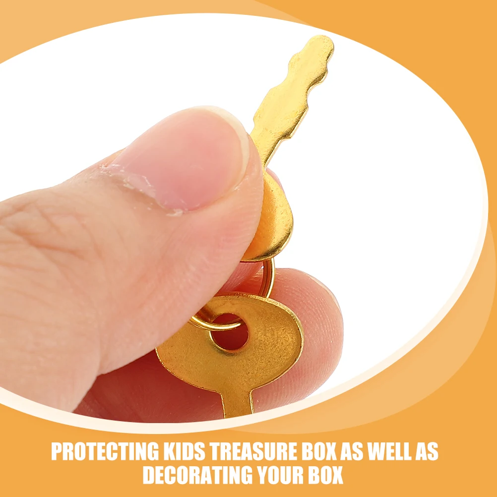 

Vintage Buckle Drawer Decorative Padlock Latch Wooden Box Lock For Jewelry Cabinet Retro Mini Lock With Key Wood Case Latch