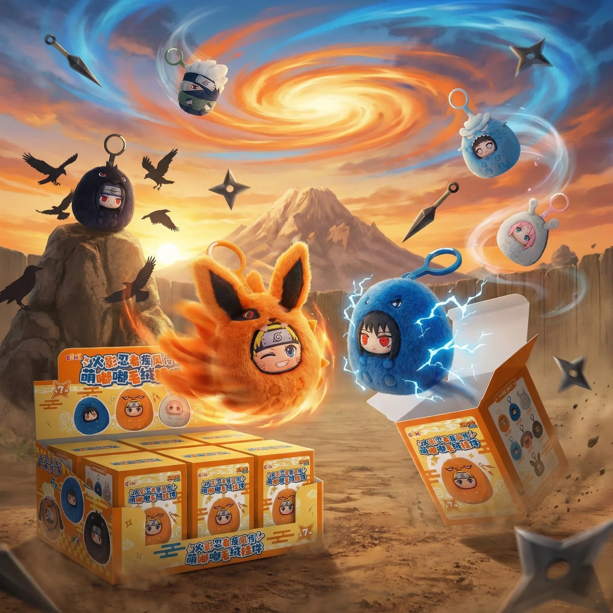 

Оригинальный новый плюшевый кулон Eaki Naruto Shippuden из серии Cute Toot, случайный подарок в коробке-сюрпризе, кукла Наруто Саске, подвеска для рюкзака, подарок для мальчика