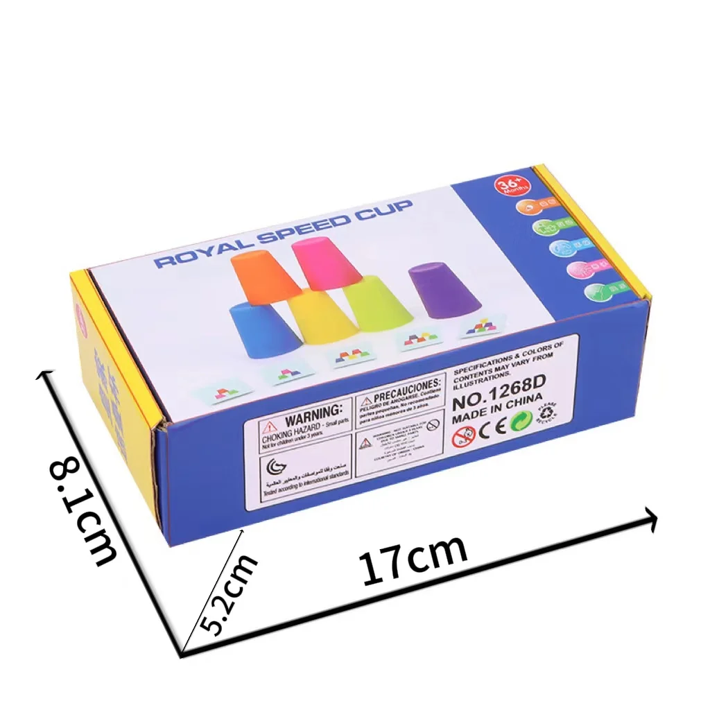 Jouets Montessori, Mini jeu de tasse empilable avec carte, illumination intellectuelle éducative, Cognition des couleurs, formation logique pour enfants