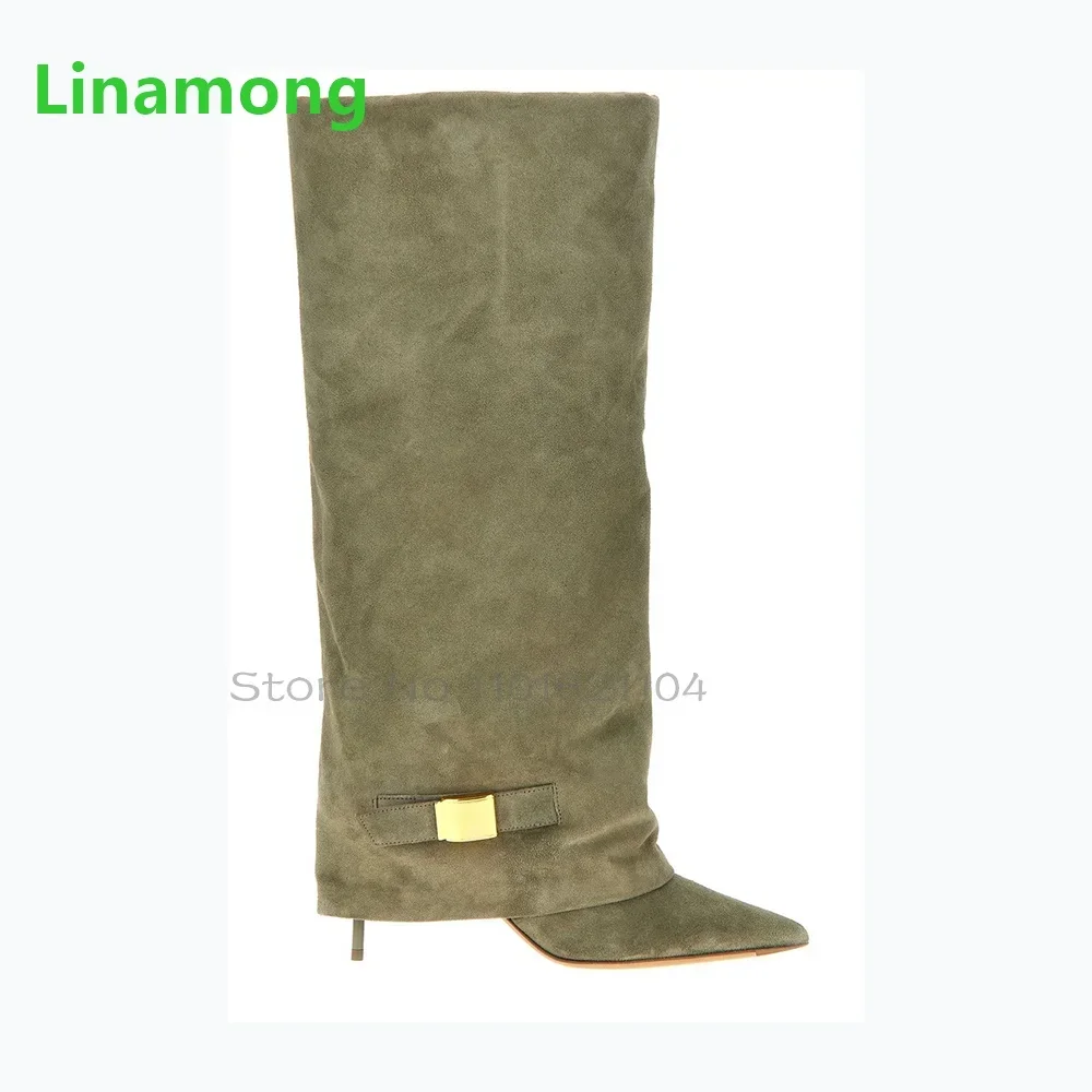 Pointed Toe Thin High Heel Boots For Female Women 2025 New Shark Boots Metal Buckle Design Fashion Sexy Elegant Winter Shoes