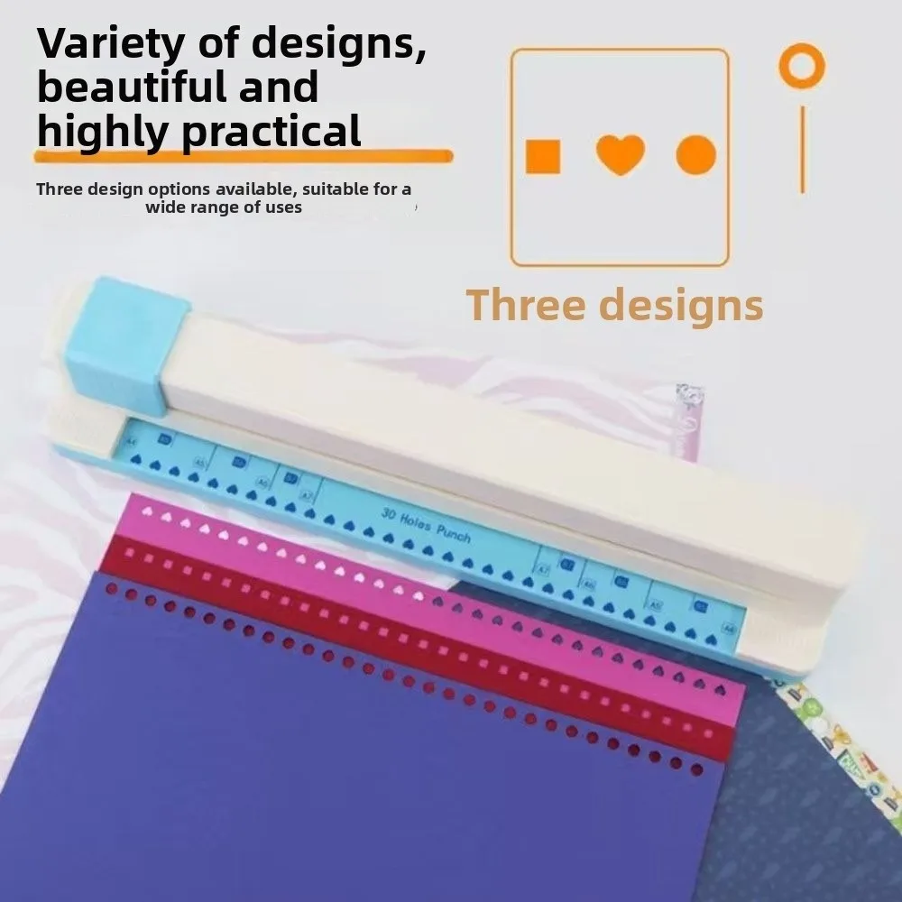 

Новый 30-отверстие для перфорации бумаги, легкий квадратный дырокол в форме сердца, эффективный дырокол для бумаги, офисные принадлежности