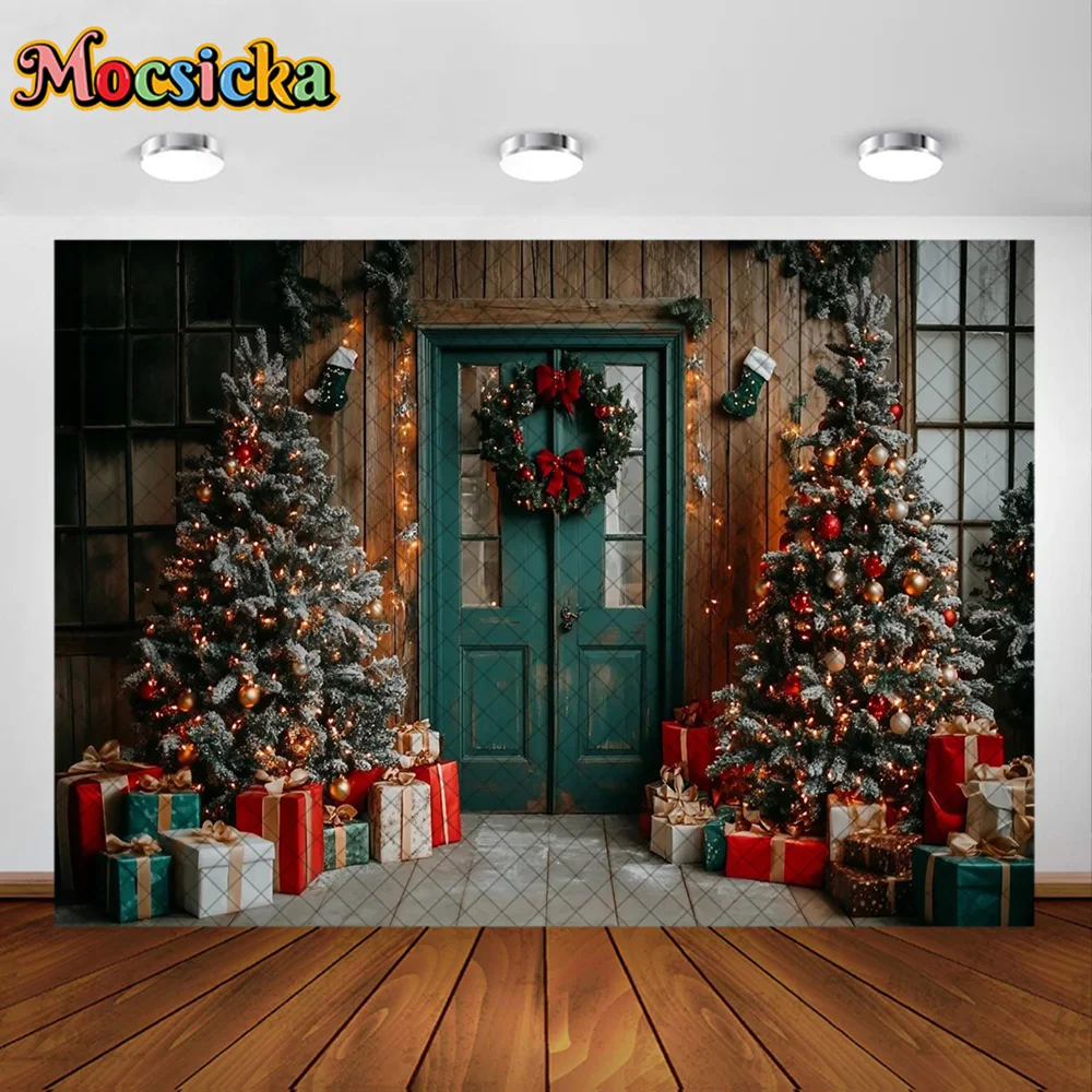 Mocsicka التصوير خلفية عيد ميلاد سعيد الموقد إكليل غرفة الديكور خلفية عطلة الأسرة صورة استوديو الصور