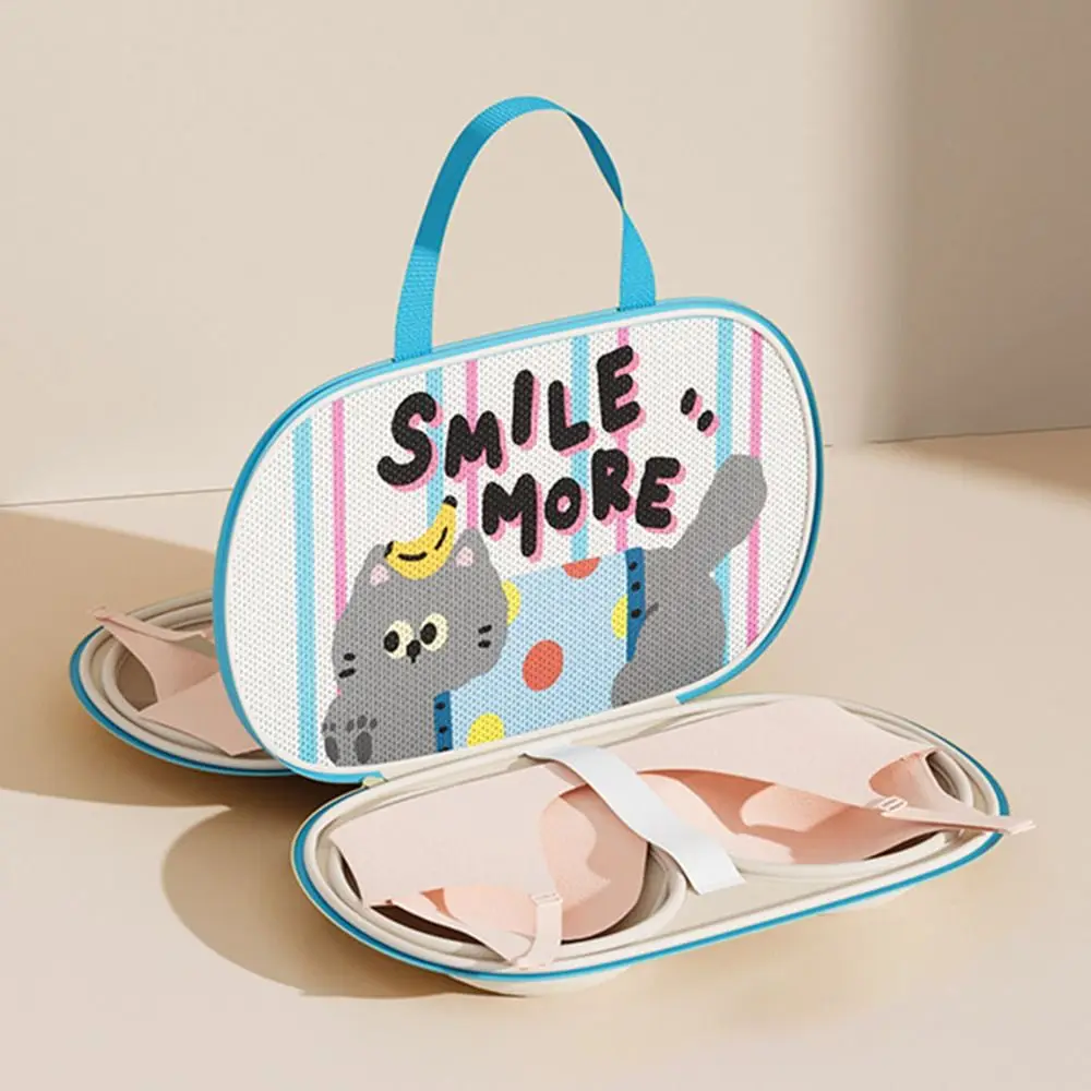 

Cartoon Double Layers Bra Laundry Bag Anti-Deformation Anti-Squeeze Underwear Cleaning Cover Large Capacity with Zipper