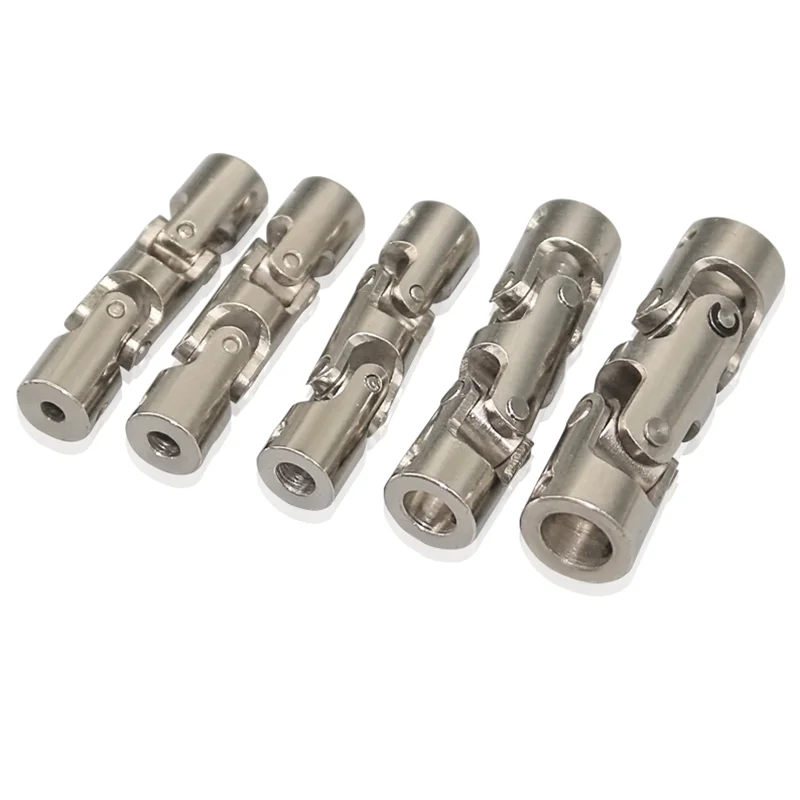 1pcs 4/5/6/8/10/15.5mm Three-section Universal Joint Coupling Boat Car Shaft Coupler Motor Connector Metal Cardan Joint Gimbal