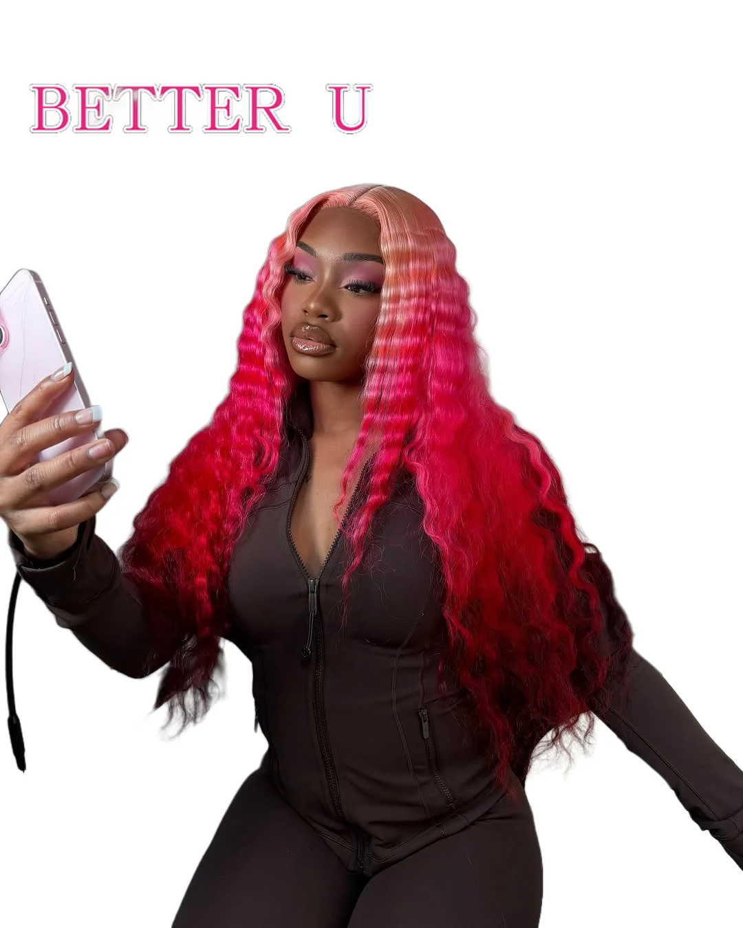 250% Парик из натуральных волос с глубокими волнами, омбре, розовый, 13x4, парики спереди, предварительно выщипанные, цветные, 13x6, человеческие волосы, кружевной фронтальный парик для женщин