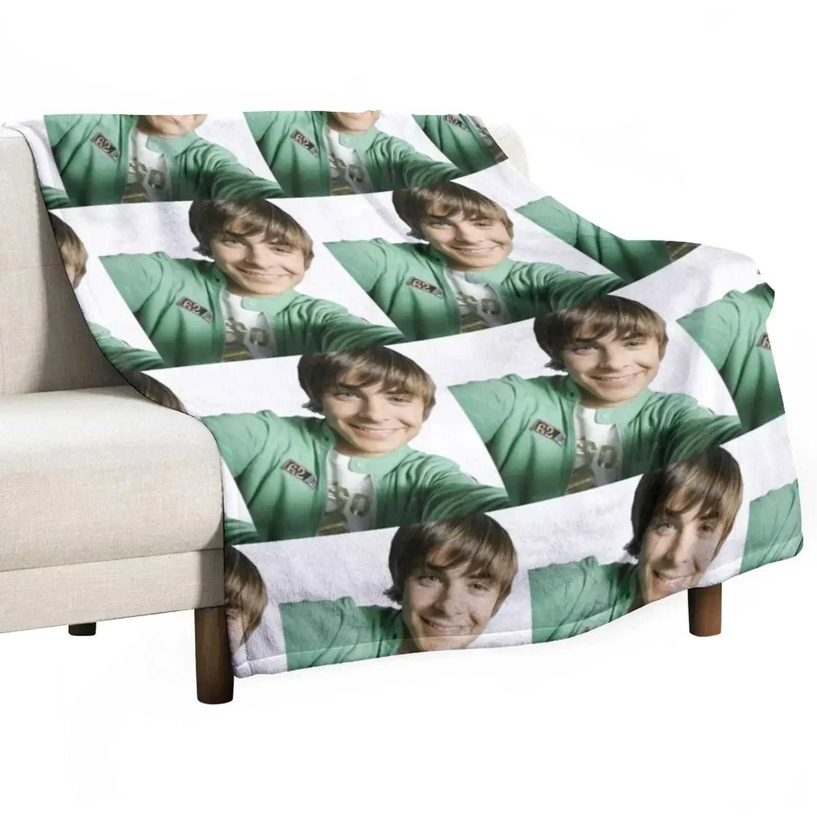 

New Zac Efron Selfie Throw Blanket Bed Fashionable cosplay anime Blankets