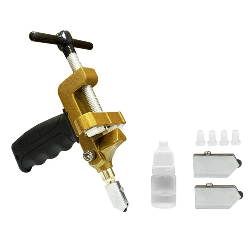 T21C Glass Cutter And 2-In-1 Glass Cutting Tool Kit Including Breaking Pliers For Ceramic, Mirror, Tile Glass Breaker