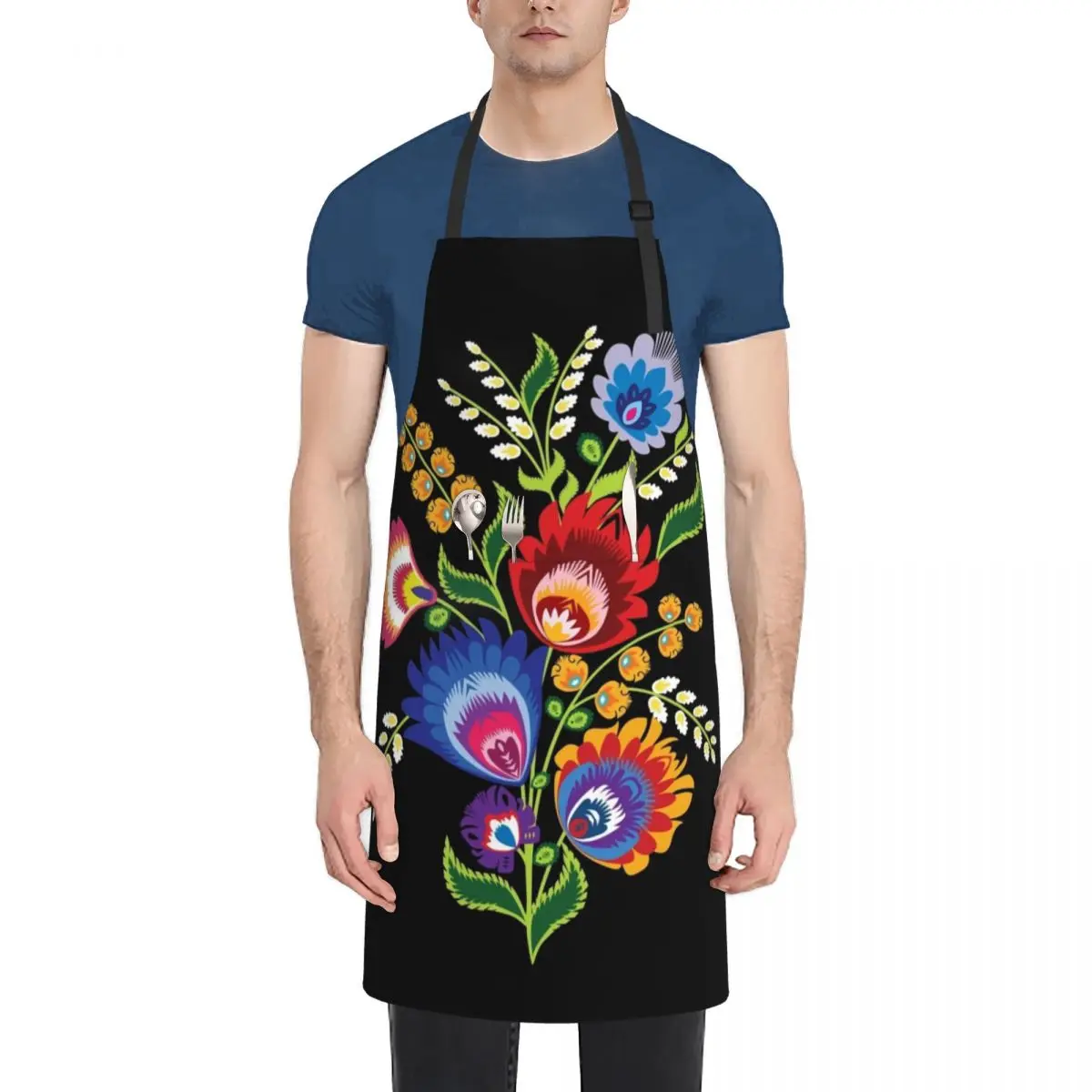 

Pretty Folk composition Apron Goods For Home And Kitchen restaurant accessories Apron