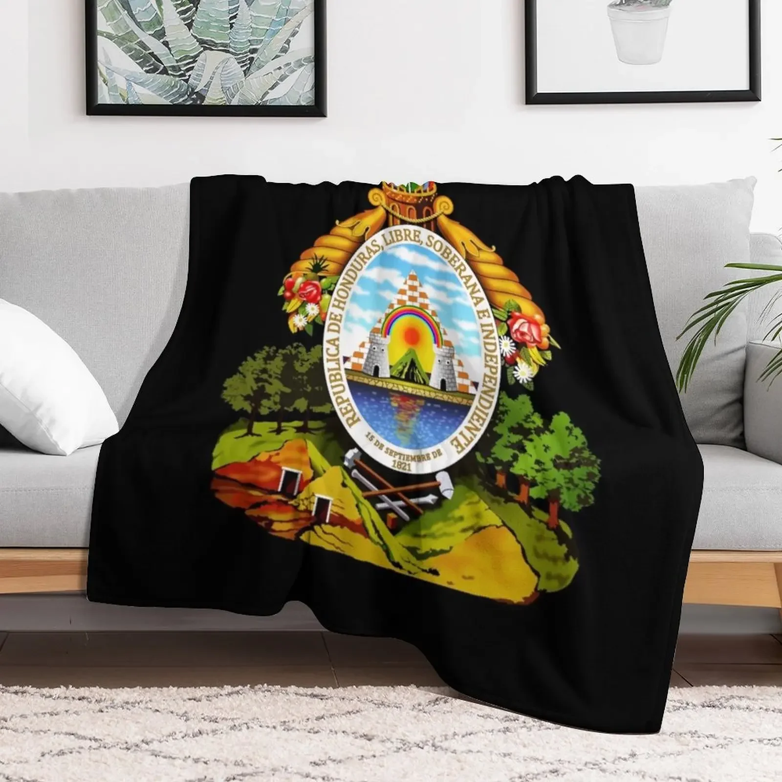 Coat of arms of Honduras Throw Blanket cosplay anime Luxury St Travel Hair Blankets