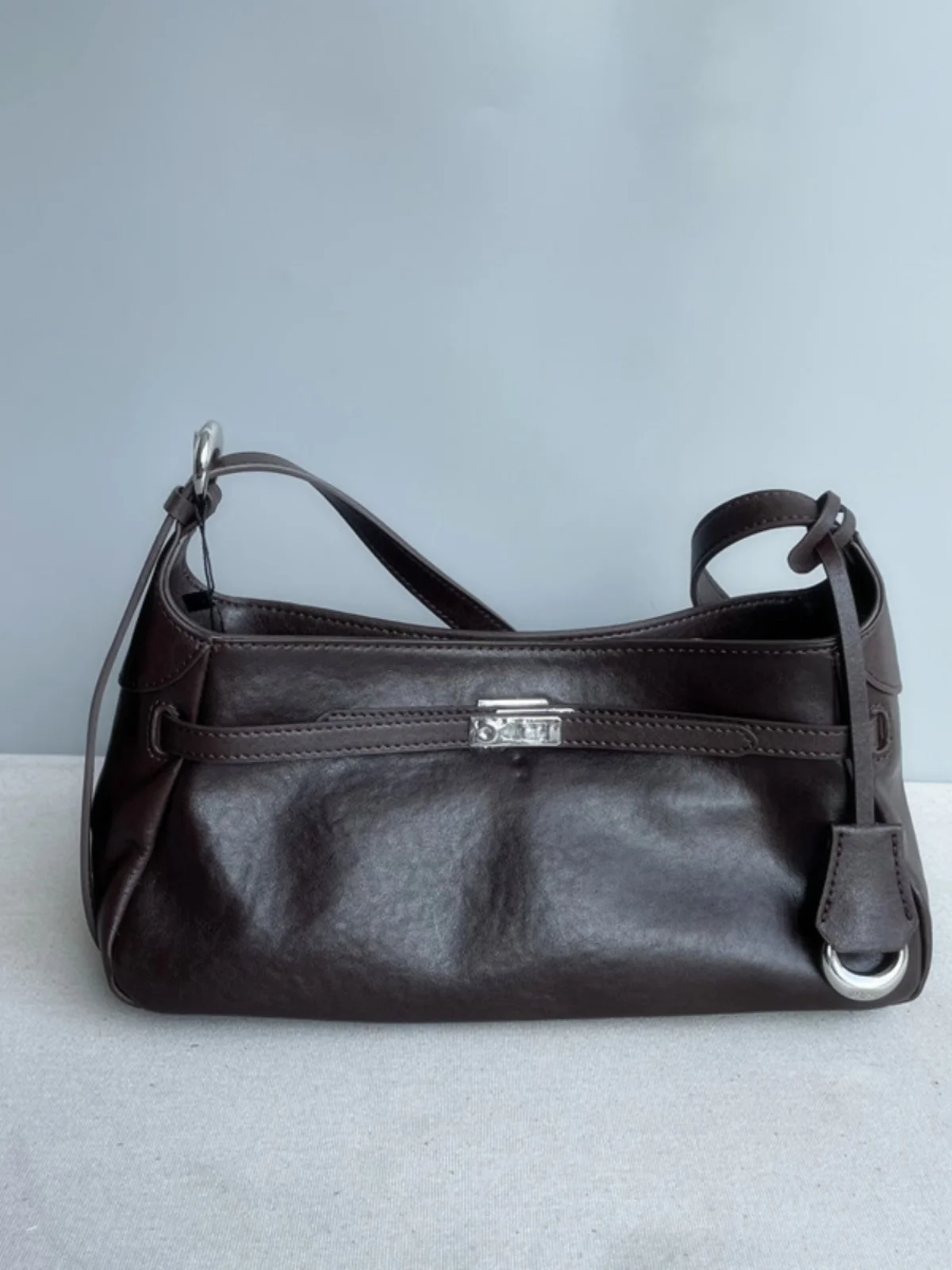 

New Faionable Genuine Leather Women's Bag Tanned Cowhide Korean Sle Underarm Crossbody Bag Commuter Suitable