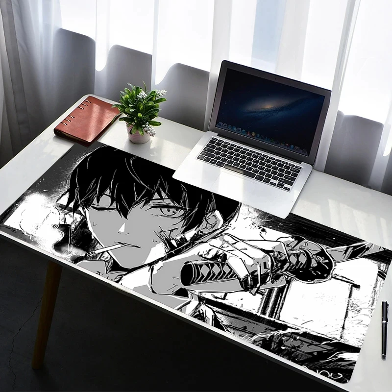Mouse Pad Laptop Rubber Extended Desktop Mat C-chainsaw Man Hayakawa Aki Computer Gamer Mousepad Gaming Accessories Keyboard Pad