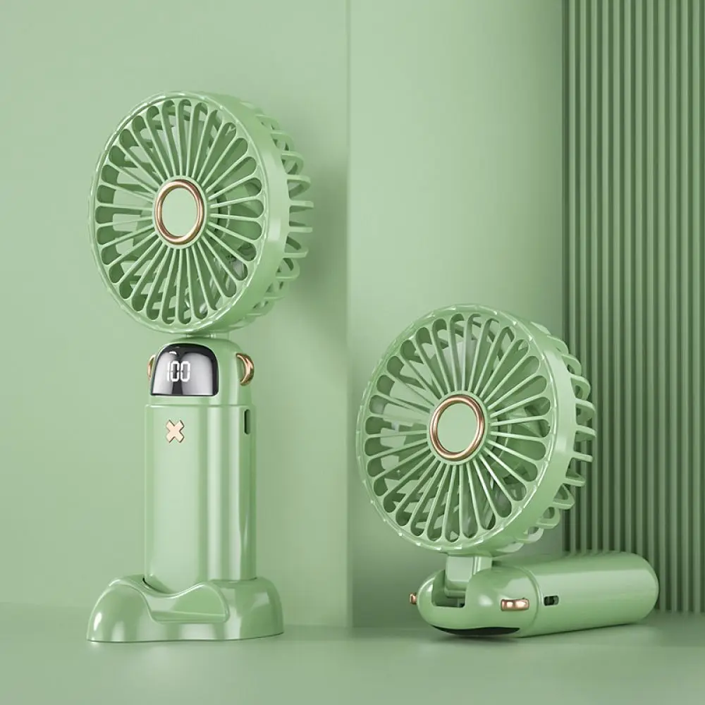 Portable Handheld Neck Fan USB Rechargeable Cooling Device Digital Display Desk Cooling Personal Air Conditioner For SYC