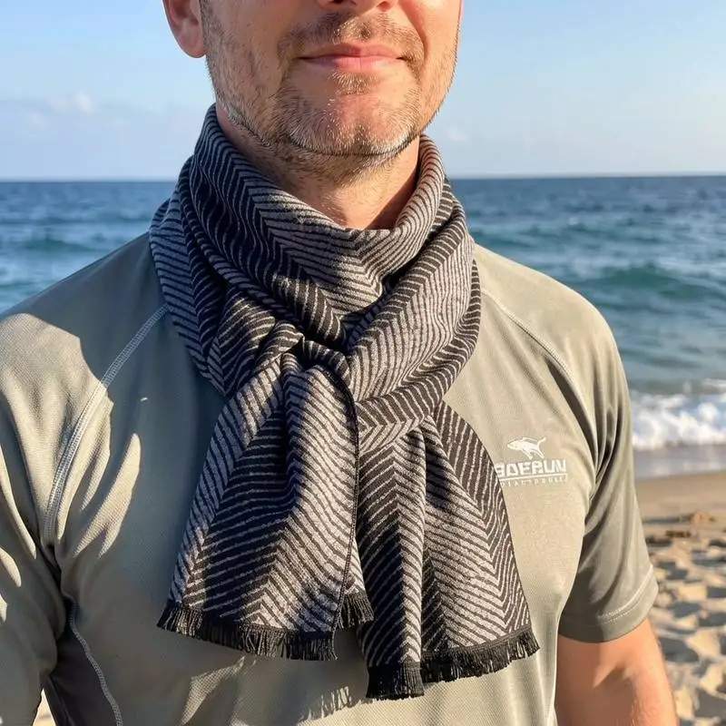 Neckcloth long thickened acrylic for hiking thermal neck wrap cold climate outdoor men winter Neckcloth