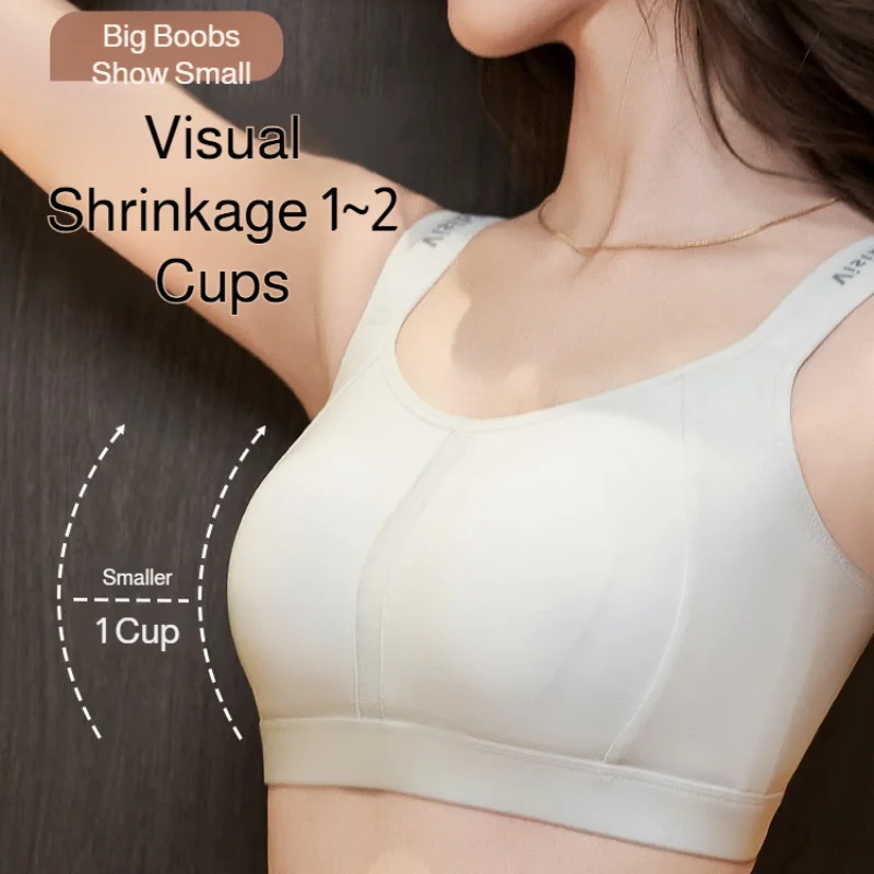 Dámská sportovní podprsenka Hin, tvarující spodní prádlo proti prohýbání, pohodlné prodyšné, minimalizující aktivní spodní prádlo pro ženy - náhled 2