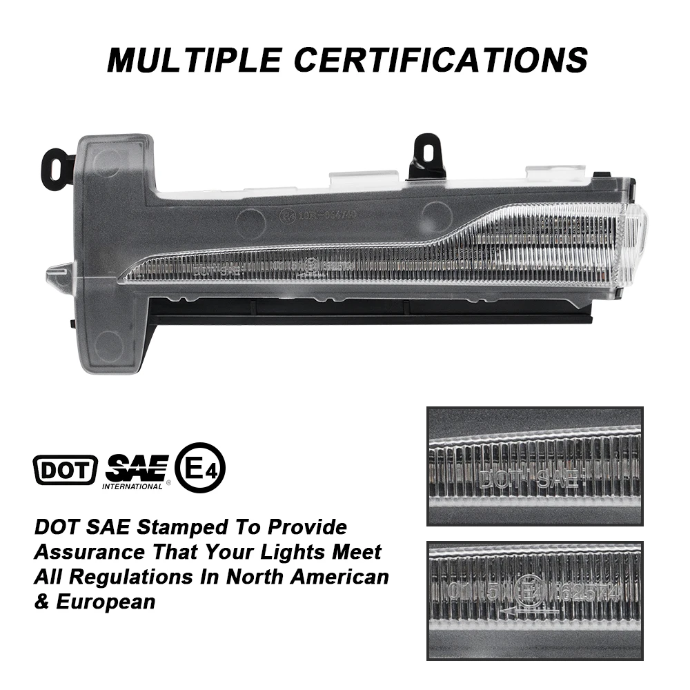 2 Stuks Dynamische Led Zijspiegellicht Voor Volvo Xc60 2014 2015 2016 2017 Richtingaanwijzer Knipperlicht Geen Fout Oem #:31371878