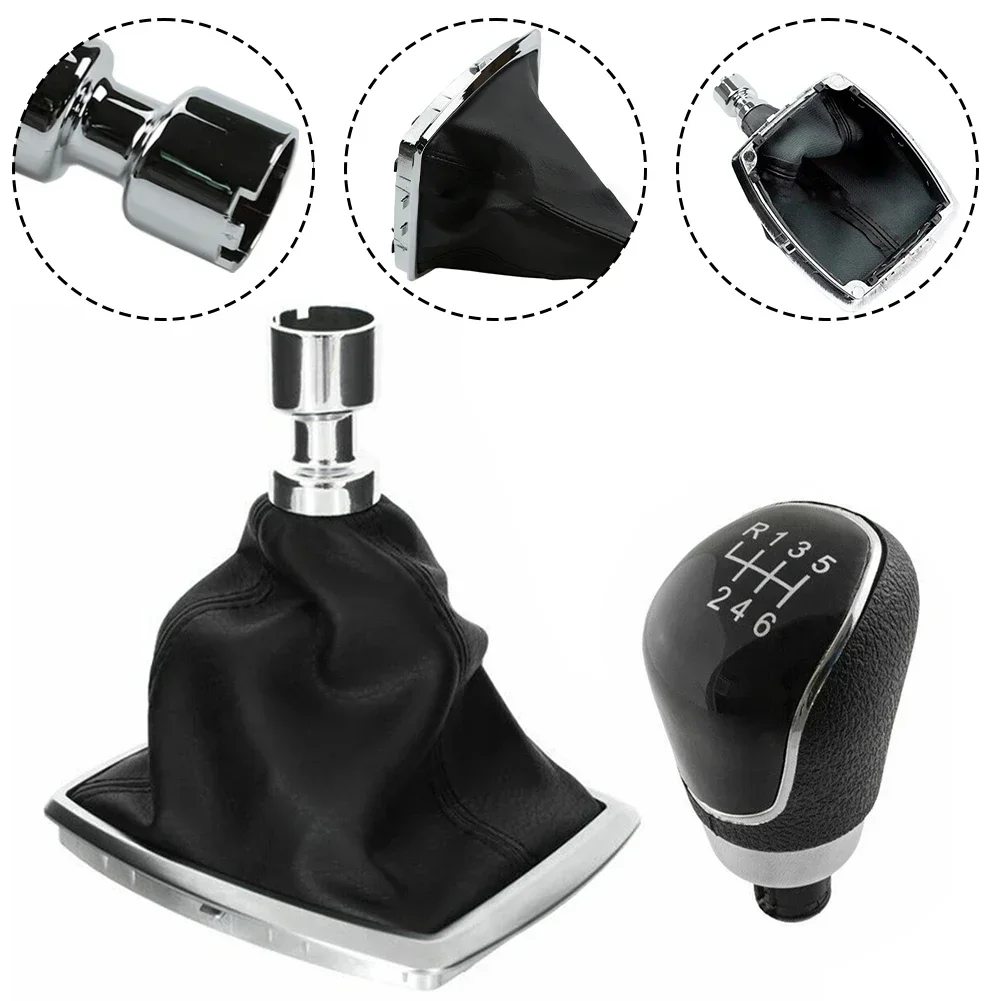 C-Max Gear Gaiter Chrome Frame Gear Knob Driving Enhancement Comfortable Grip Easy Installation Enhanced Visual Appeal