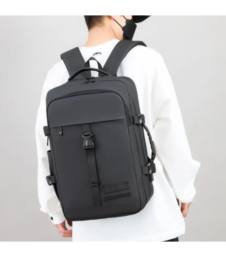 Business computer bag, large capacity, college student schoolbag, backpack, unisex multi-compartment