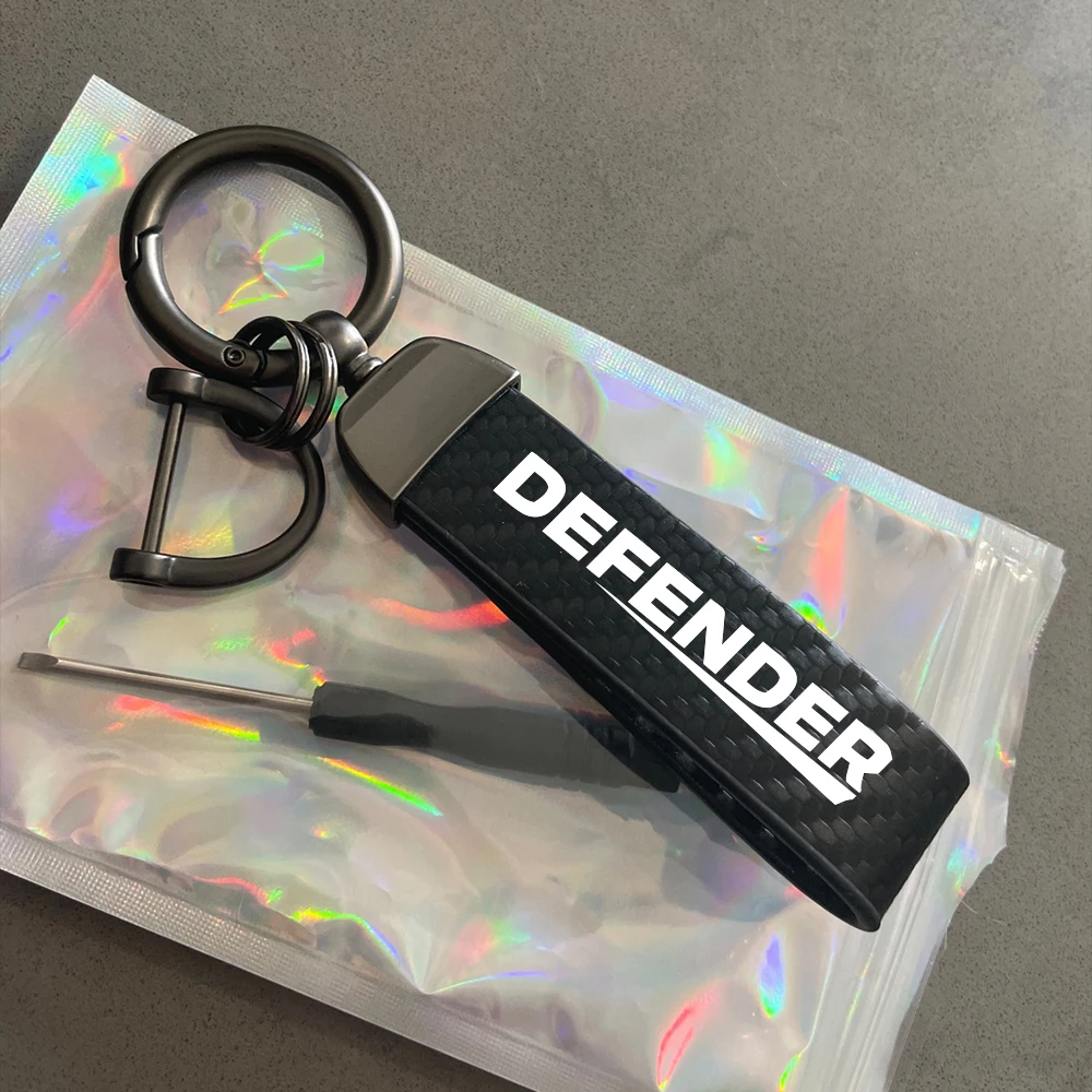 For Landrover Autobiography Defender Discovery Evoque Freelander SUPERCHARGED SVR Velar Car Keys Rope Strap Keyrings Accessories