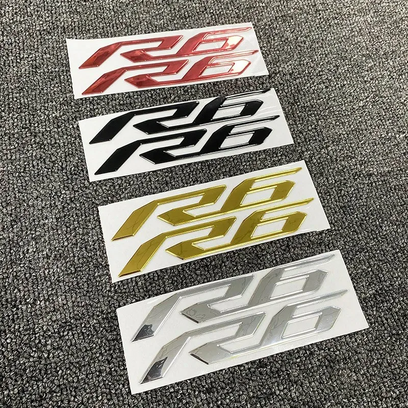 R6 3D Set Stickers Motorcycle Accessories Fueltank Fuel Tank Pad Reflective Fairing Kit Decals Gold For Yamaha YZF R 6 1999 2009