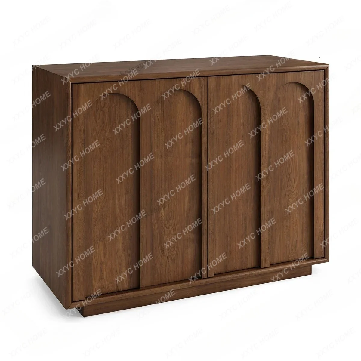Solid wood braided rattan dining side cabinet retro small apartment entrance, wall storage, tea cabinet