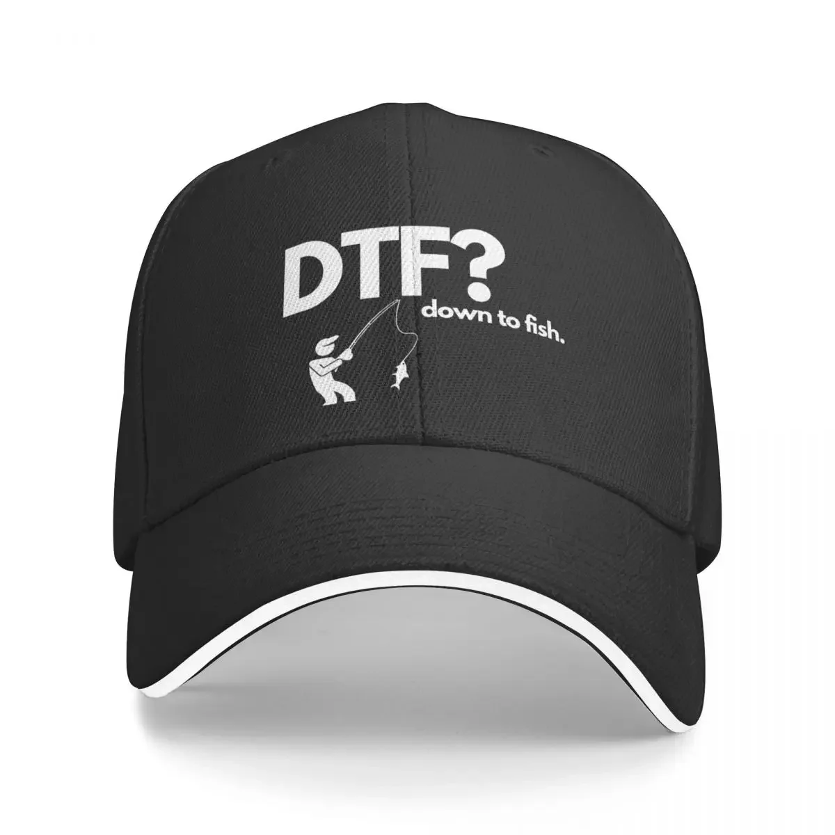 DTF? Down to fish. Baseball Cap Anime Golf Wear custom Hat Men's Hats Women's