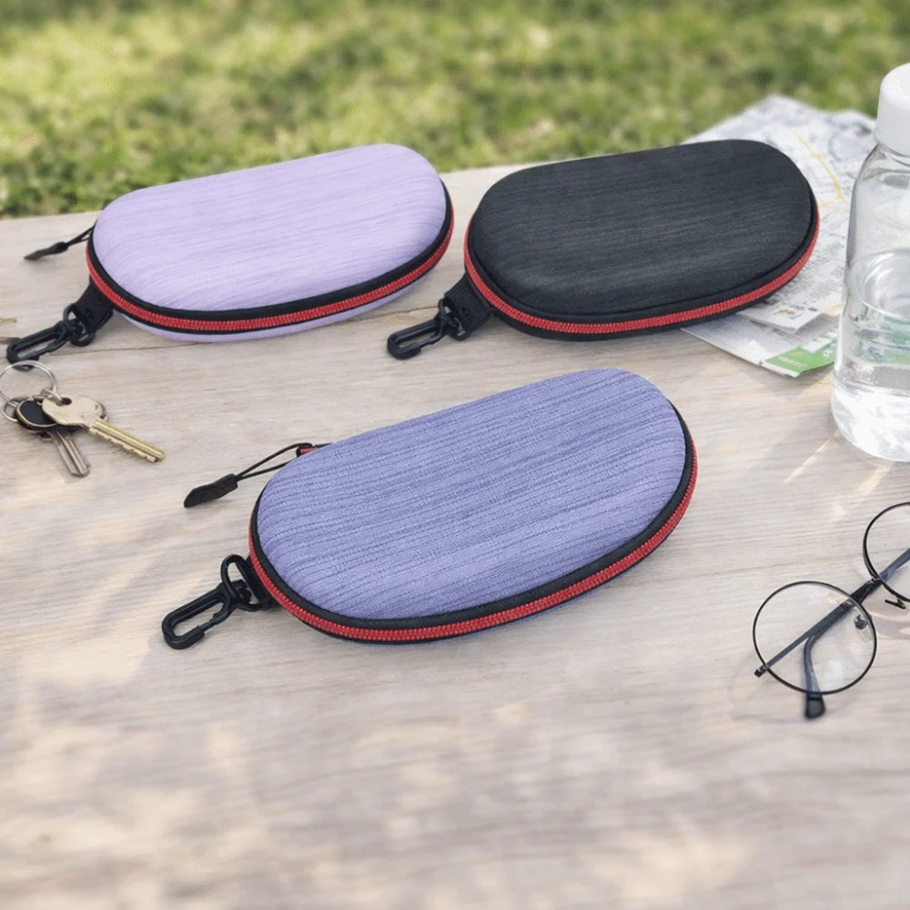 Large Capacity EVA Glasses Case EVA with Carabiner Hook Eyewears Storage Box Dust-proof Anti-splash Water Swim Goggles Case