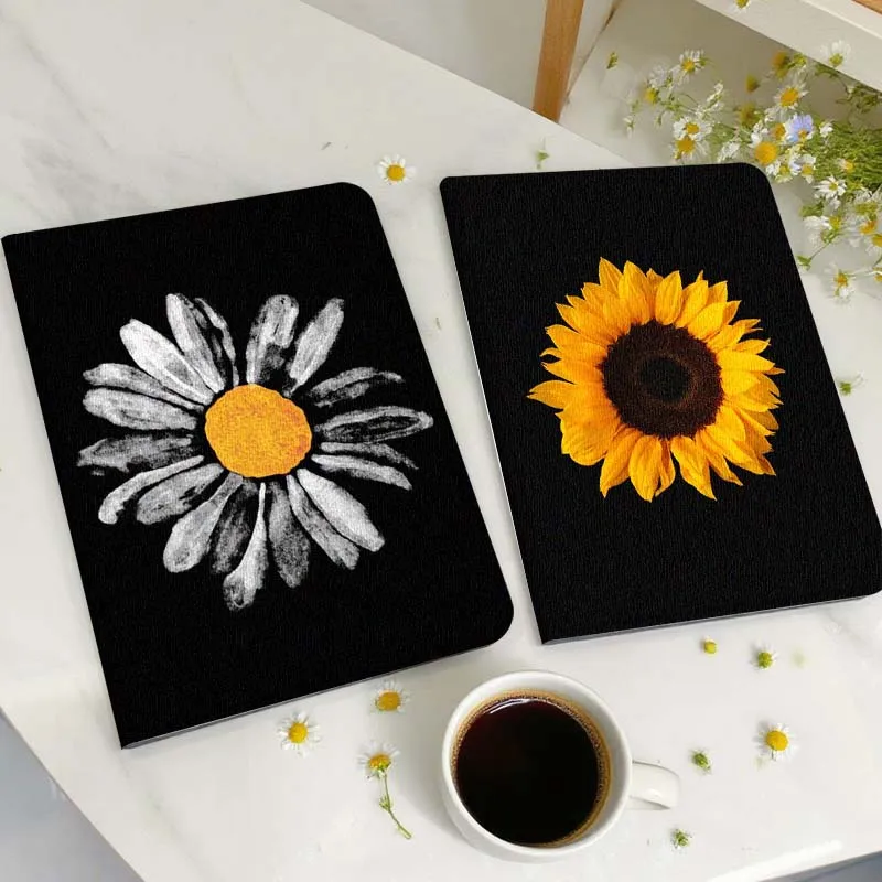 

White Daisy Yellow Center Tablet Case For Huawei Honor MatePad MediaPad Air 5 6 7 11 V6 V7 V8 V9 X9 X8 T10 T10s C5e T5 Gift