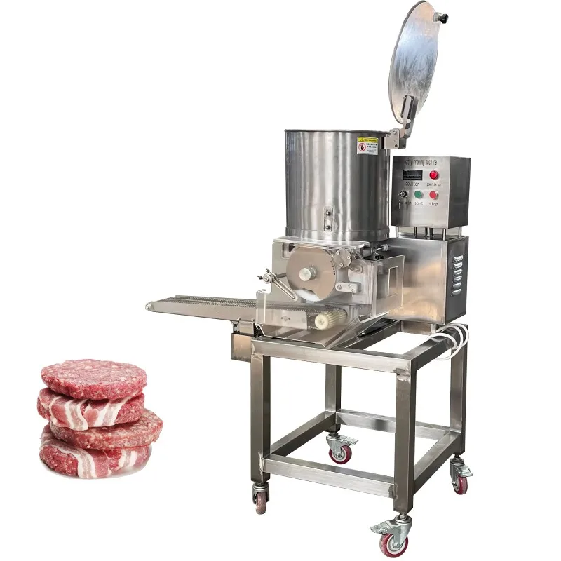 Efficient Automatic Chicken Frozen Nugget Patty Maker Meat Pie Mould Pressing Forming Processing Machine