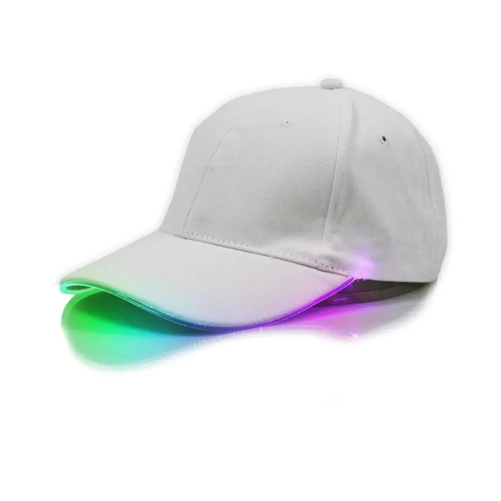 Fashion LED Glow Cap Colorful Hip Hop Hat Unisex Outdoor Sport Outdoor Cotton Cap Sunshade Baseball Cap Adjustable Hat