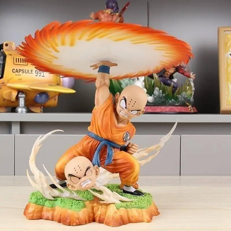 New 25cm Anime Kuririn Dragon Ball Figure Cs Krillin Action Figure Qi Yuan Chop Figurine Pvc Statue Collection Model Toys Doll