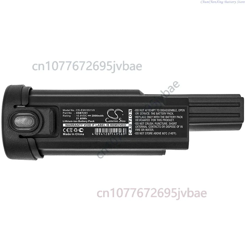 Cameron Sino 10.8V 2000mAh/2500mAh Battery XSBT251,XSBT251EU,XSBT250,XSBT250J for Shark WV251,WV251UK, WV250 WANDVAC