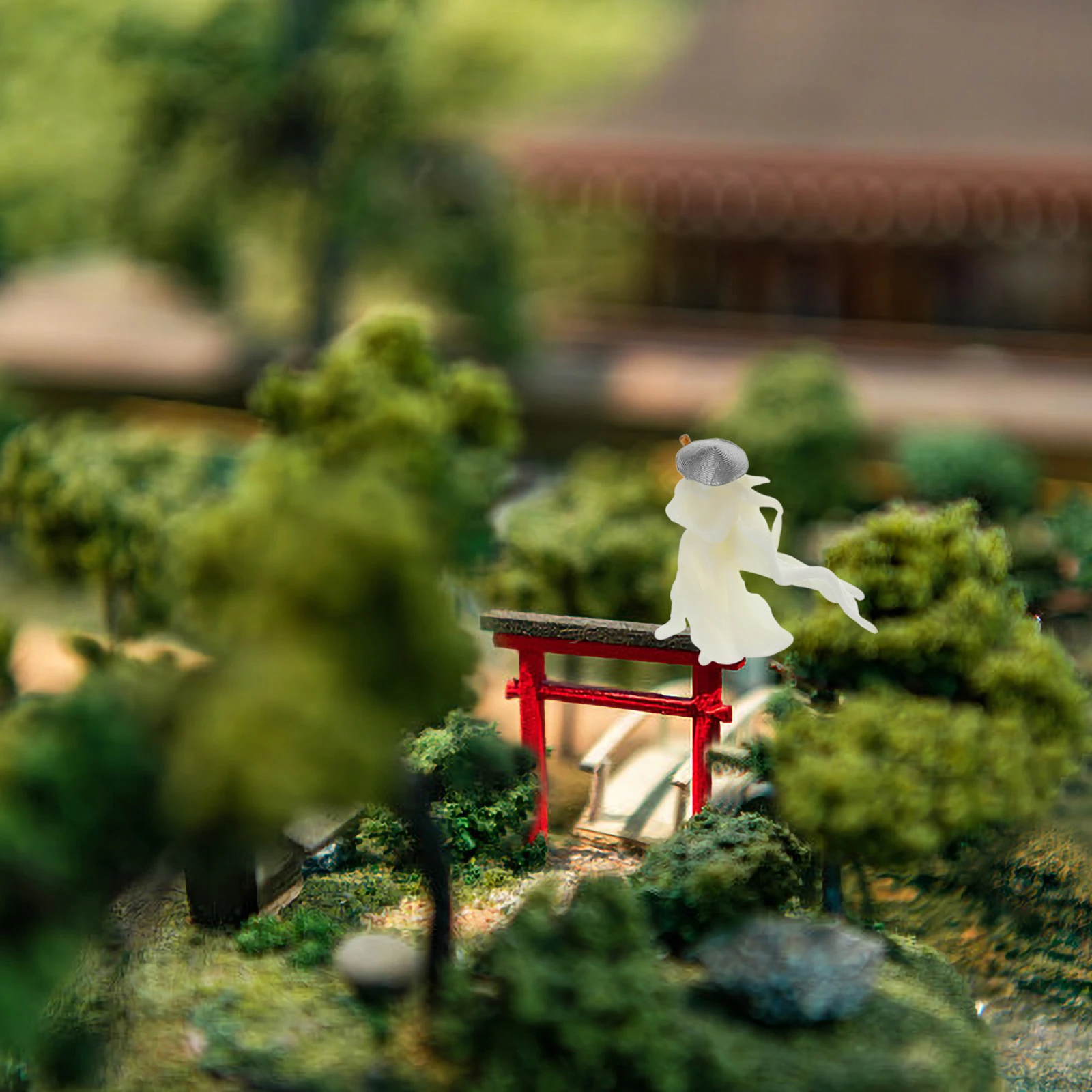 

Exquisite Ancient Chinese Warrior Figure Micro Landscape Miniature Garden Bonsai Terrariums Desktop Home Office Decor Plastic